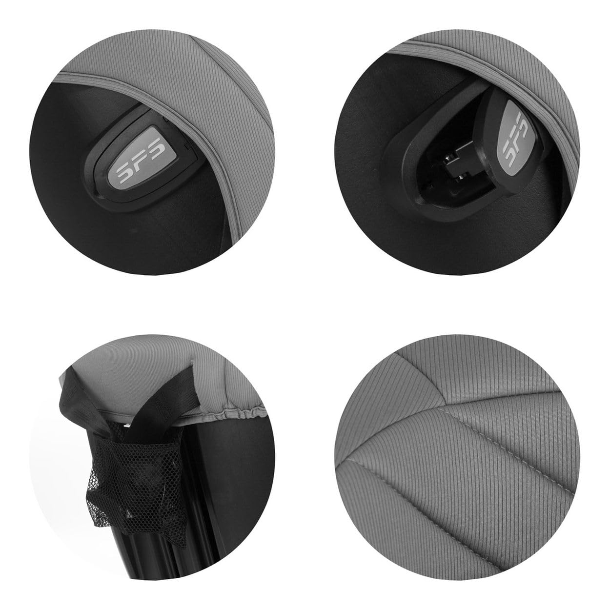 Chipolino Kindersitz Volare i-Size (40-150cm) Isofix, drehbar, SPS, Top Tether grau