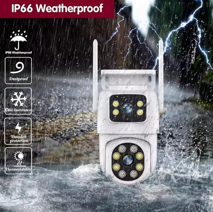 Image of Outdoor Security Camera, WiFi Surveillance Camera with Night Vision, Weatherproof PTZ Camera for Home Security (Wall-Camera-1)