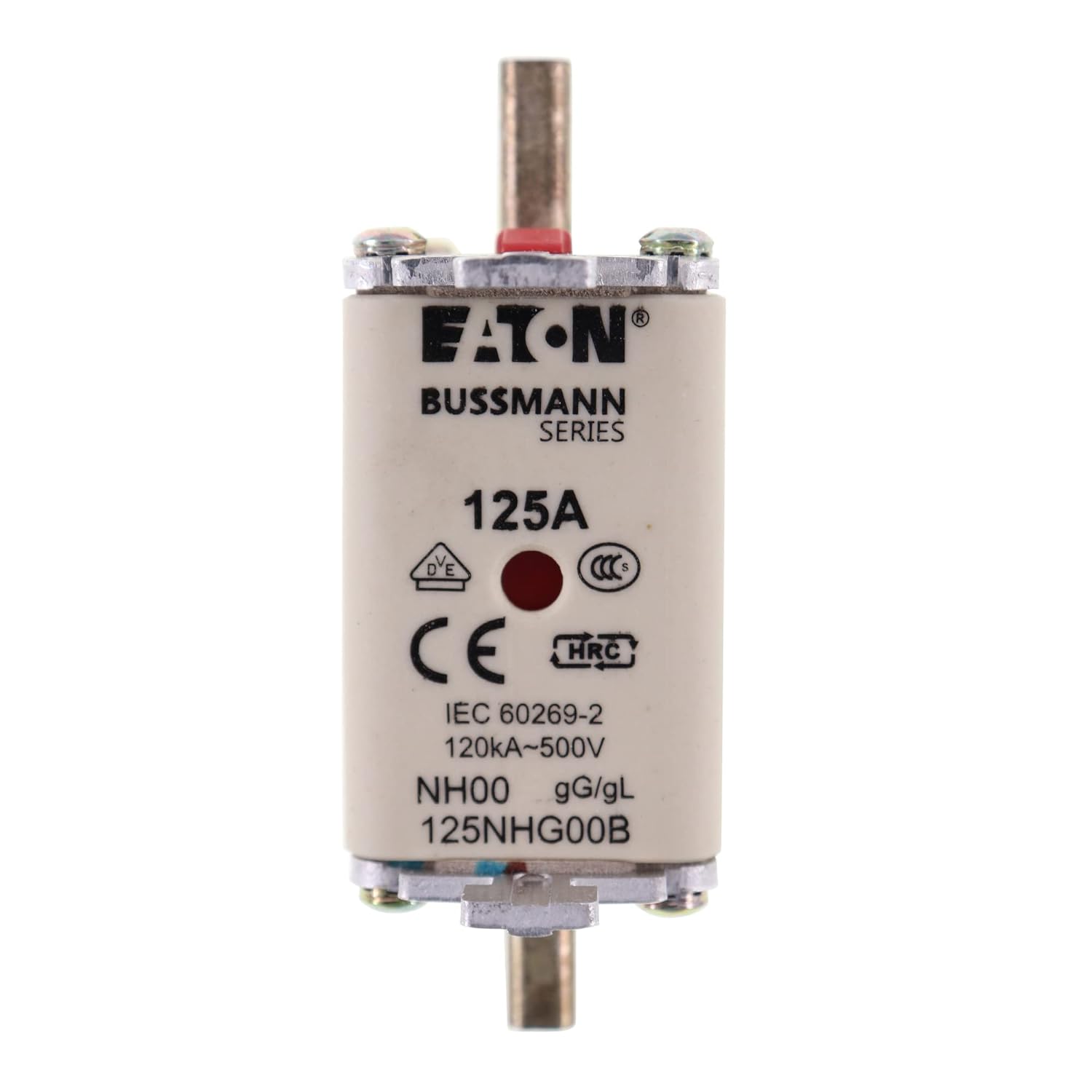 Bussmann 125NHG00B Low Voltage NH Type Blade Fuse, 500-VAC, 120-kAIC, 125-Amps