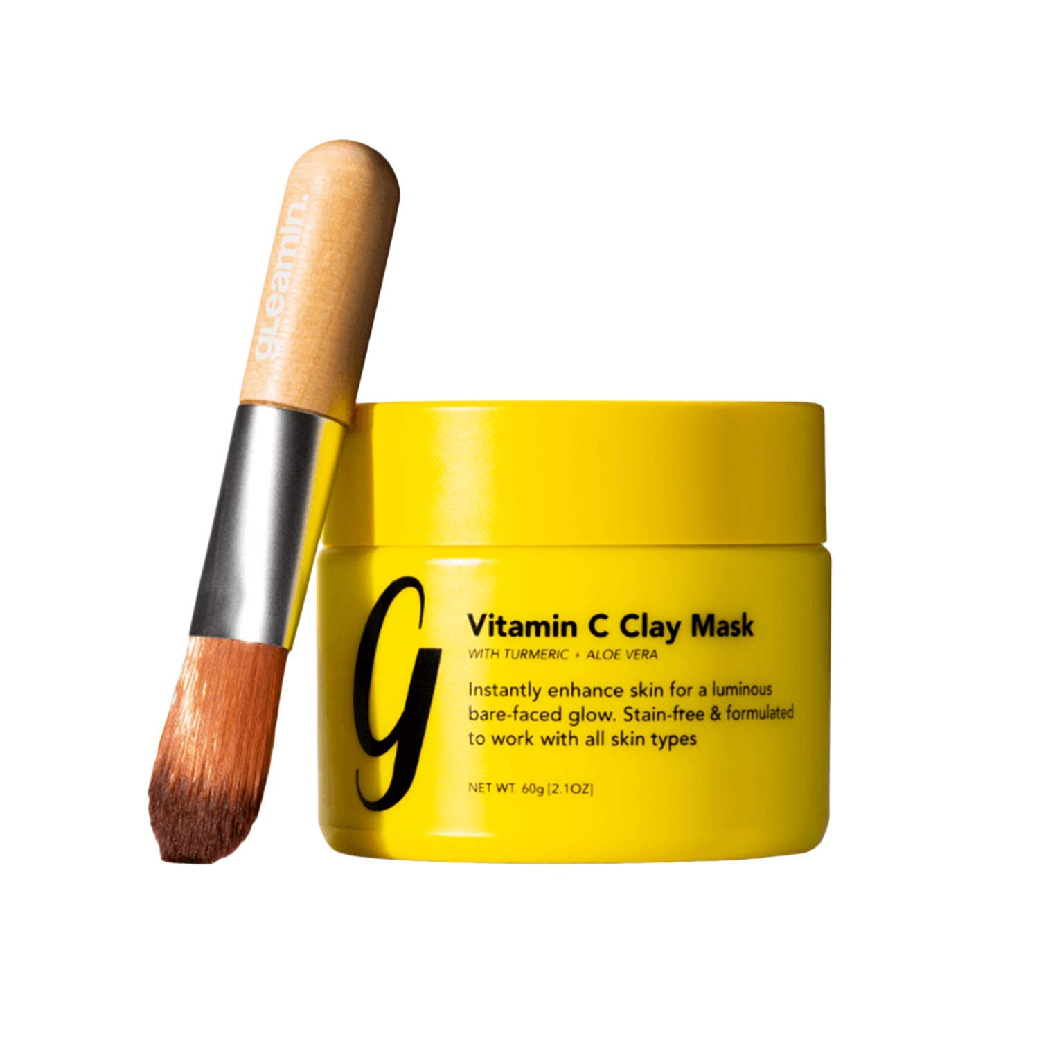 Buy Gleamin Turmeric Vitamin C Clay Mask Mask Brush Clay Face Mask