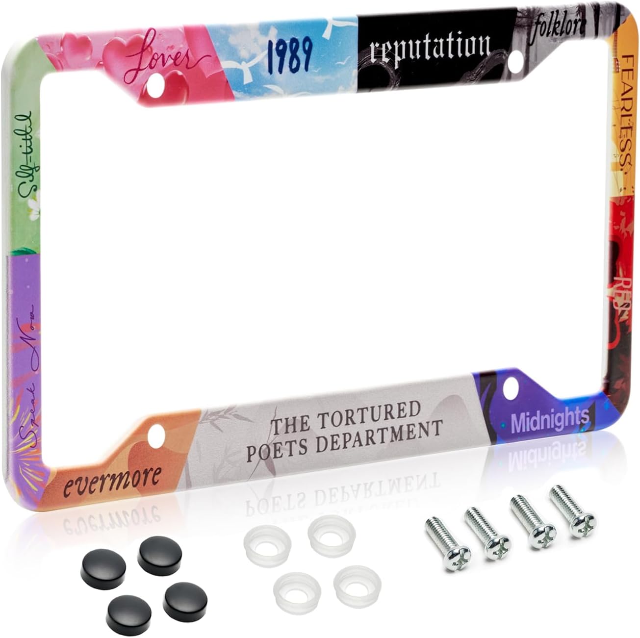 - License Plate Frame for Car, Taylors Version Style Car Plate Frame with Screws for Standard Us Canada License Plate Holder, Stainless Steel Car Accessories 12x6 Inch