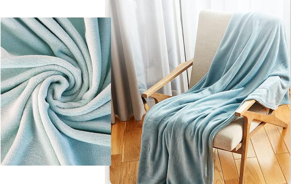 Zerbeyx 79x59 Inches Throw Blanket Fluffy Soft Warm Machine Washable Bed Sheet Double Side Rugs 200x150 White
