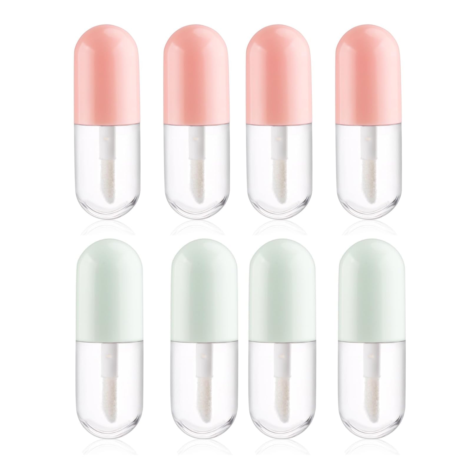8Pcs Empty Lip Gloss Container, Lip Gloss Base, Pink and Green Color Combination for Custom Lip Care Products, Reusable Lip Gloss Bottles for Personal Use and DIY Lip Gloss Making Kit-image-34