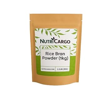 NutriCargo Rice Bran Powder 2.2 lbs 1000g Finely Milled Superfood for Shakes, Baking & Energy Bars Plant-Based Smoothie Additive, Source of Dietary Fiber, Ideal for Functional Recipes