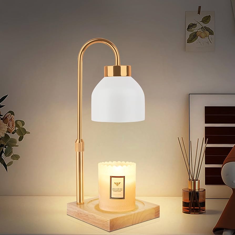 T-SUN Kaarsenwarmer Lamp met Timer Dimmer, Kaars Warmer Elektrische Verstelbare Hoogte, Warmte Lamp voor Geurkaars Kaarswarmer Geurlamp voor Vrouwen, Beste, Vriendin, Moeder, Yoga, Slaapkamer (Zwart