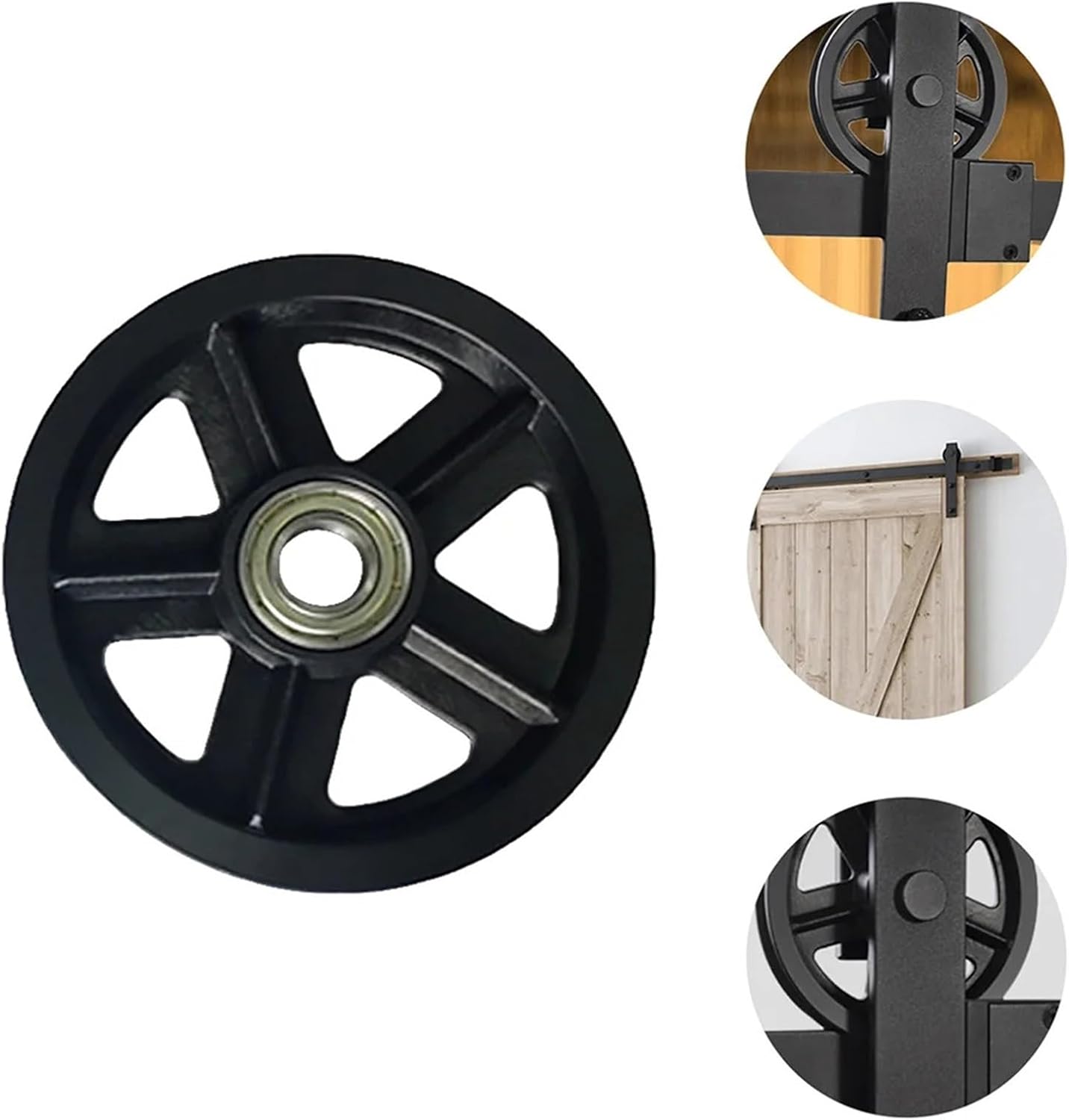 Barn Door Pulley Wear-Resistant Roller Room Through Hanging Rail Wheel Sliding Track Universal