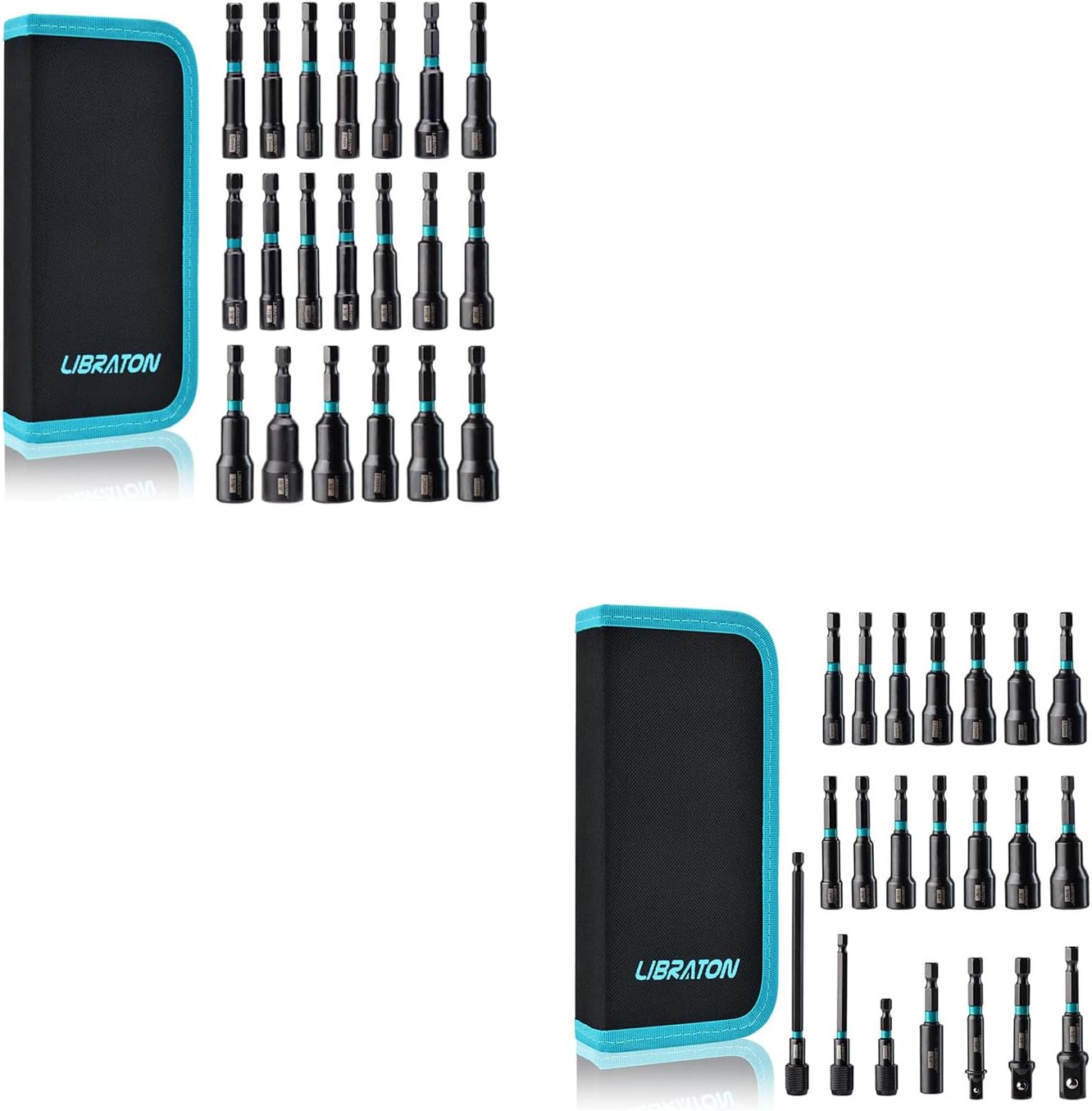 Libraton 21PCS Magnetic Nut Driver Set and 20PCS Magnetic Nut Driver Set
