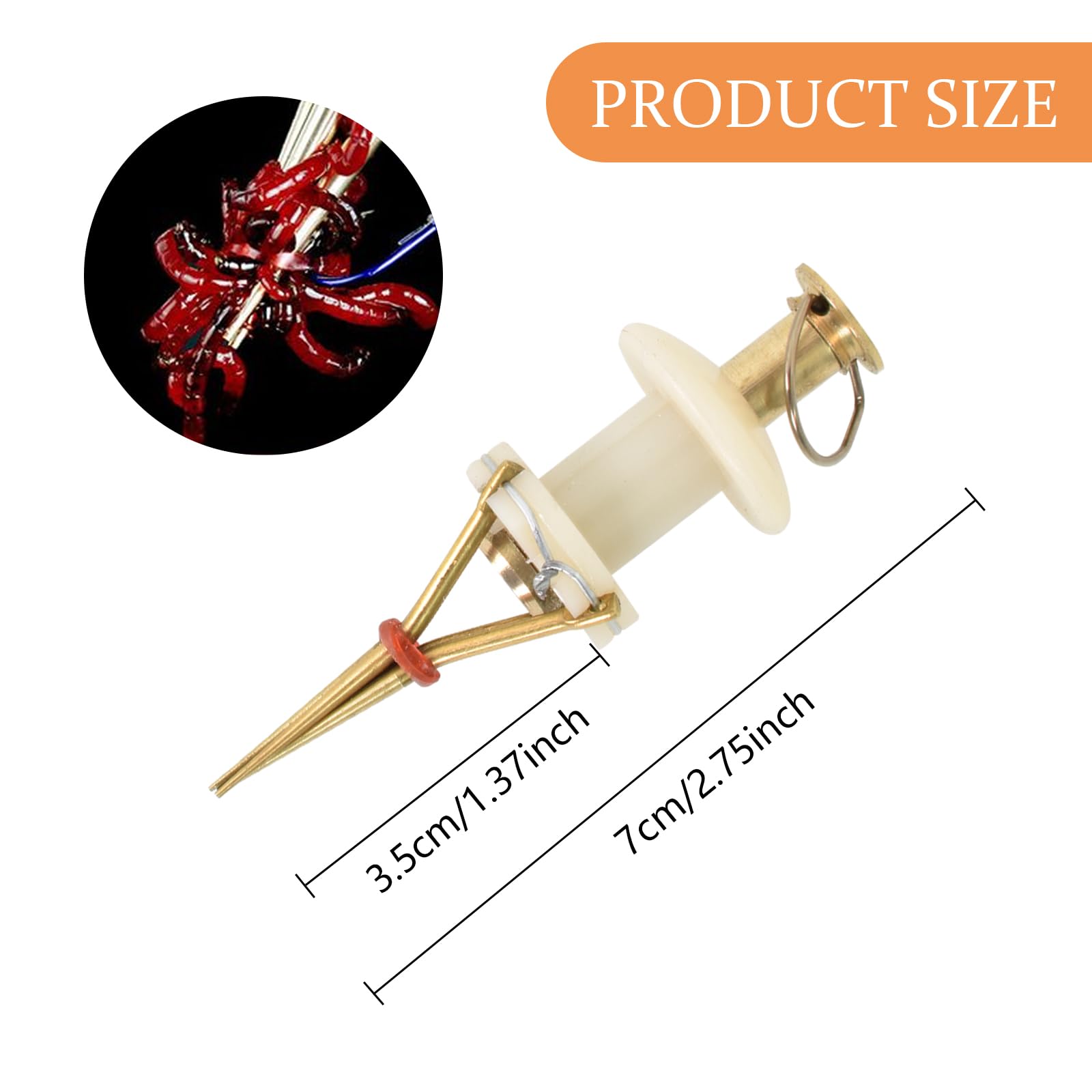 Clip Leurres Vers Rouges Pellet Appâts Clip Leurres De Pêche Clip Outils De Pêche Portable 4 Griffes Ver De Sanguine Clip Avec Bande En Caoutchouc Accessoire De Pêche Pour La Pêche (Jaune