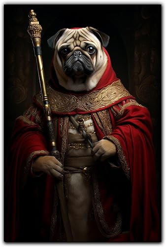 Miniatura 1172 de Thuan Chow Chow Retrato de mascota con disfraz real de perro en un disfraz retrato de perro con vestimenta Retrato medieval de mascota retrato