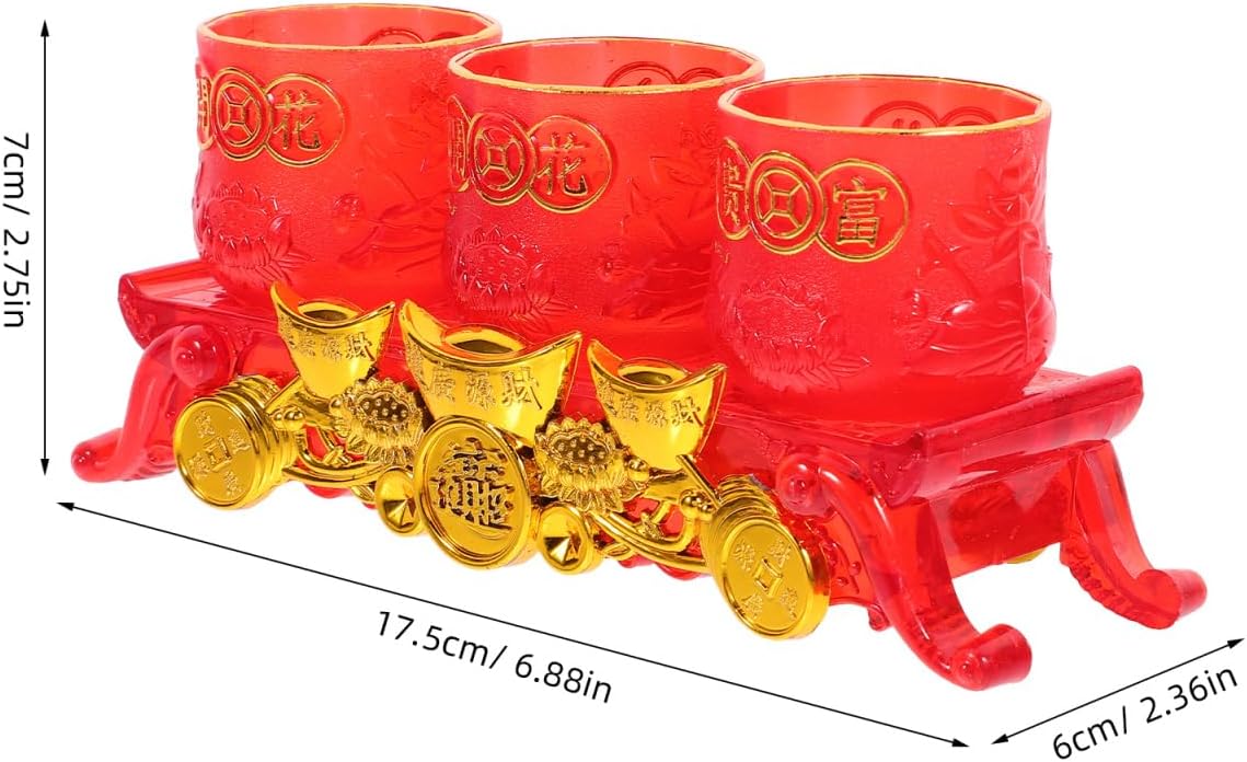 Luxshiny Buddhist Offering Cup Set with Base