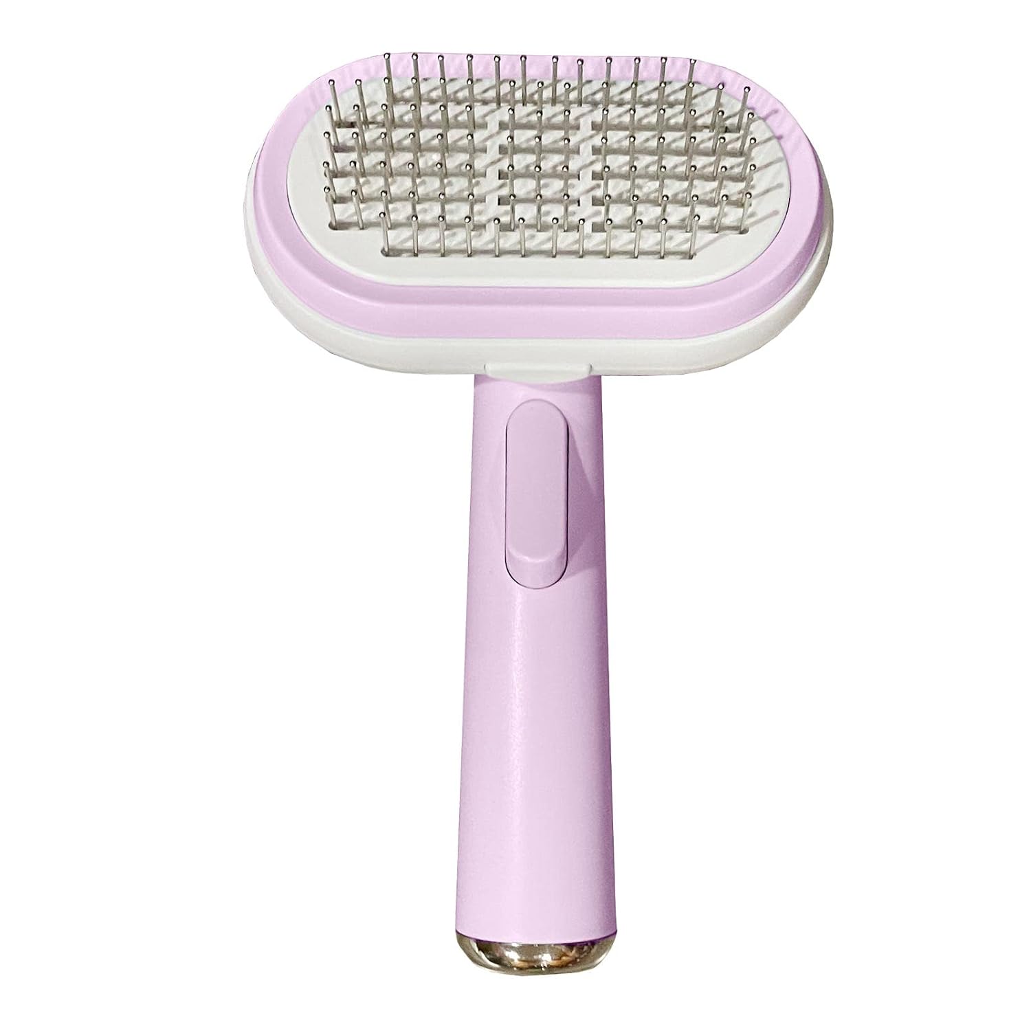 Pink Dog Deshedding Brush For Medium-Hair Pets - Fur Release Button & Cover Included - View #9
