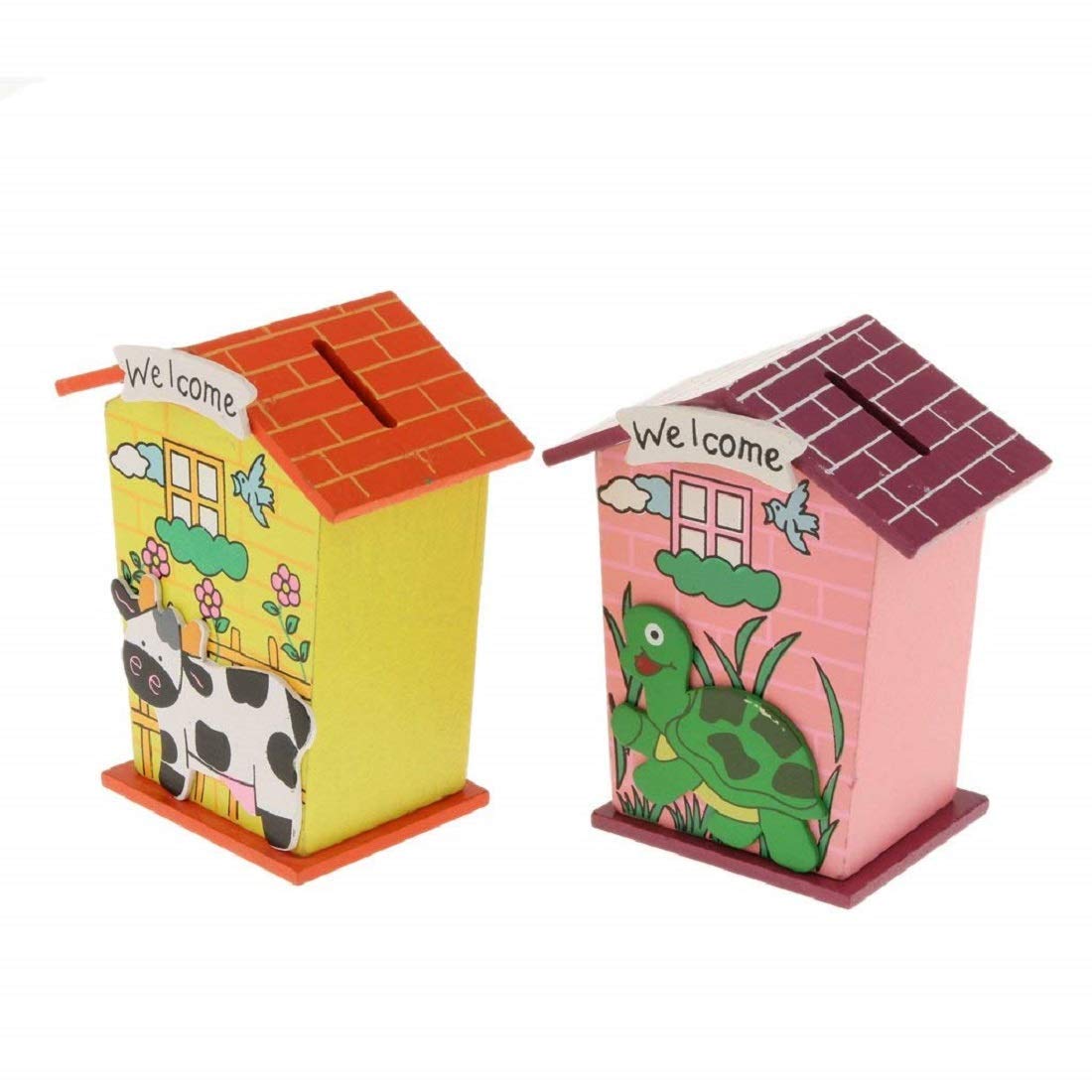 neotea Kids Wood House Animal Designs Educational Learning Coin Bank Toys Multi Color Pack of 2, Cottage (B0B1ZZB9NG) Amazon Price History, Amazon Price Tracker