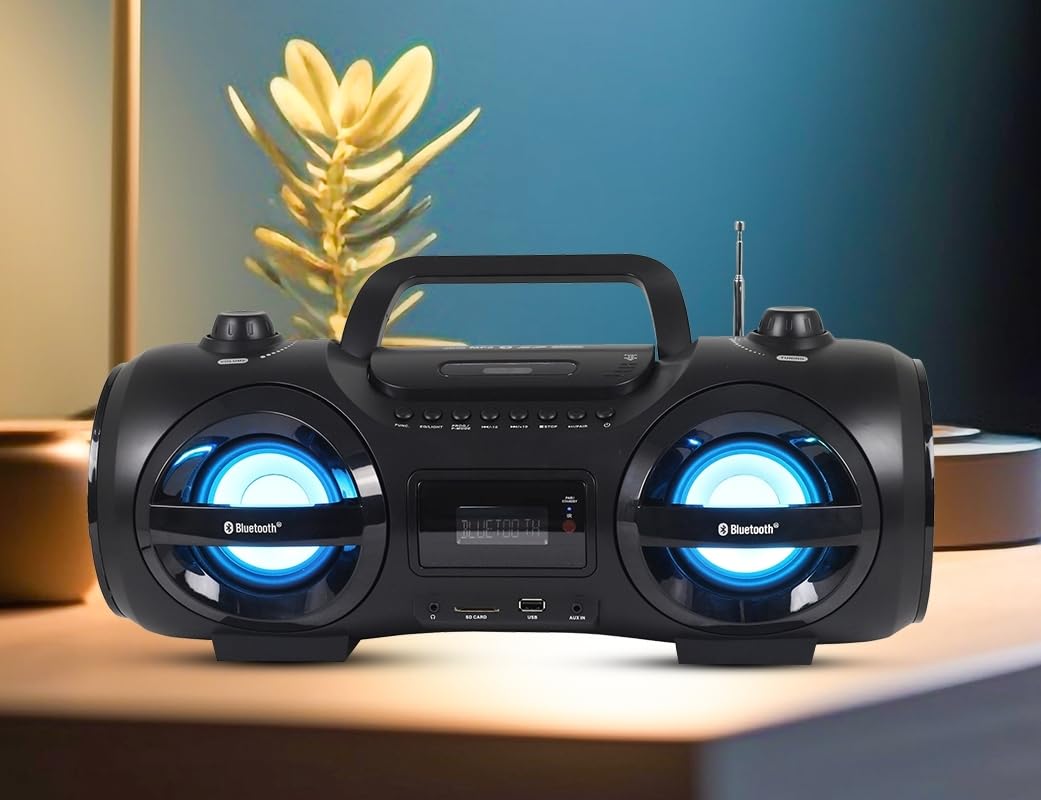 Reflexion CDR900BT Ghetto-Blaster FM AUX, Bluetooth, CD, SD, FM, USB Noir