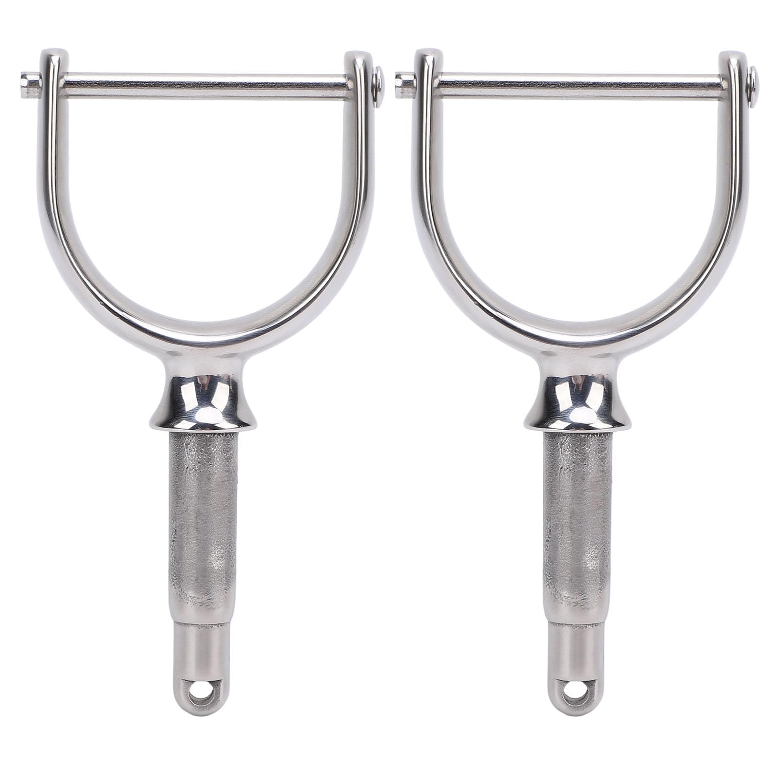 2 Pezzi di Scalmi per Remi in Acciaio Inox 316, Supporti per Pagaie e Remi a Morsetto, Senza Foratura, con Albero da 1/2 Pollice e Bullone Regolabile per Canoe, Kayak, Piccole