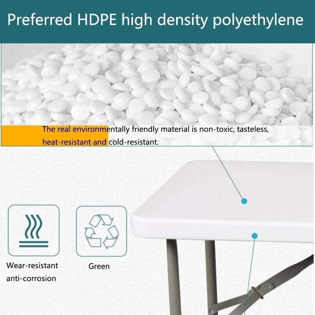 Folding Utility Table Fold-in-Half Portable Plastic Picnic Party Dining Camp Table (Size : 15271cm)