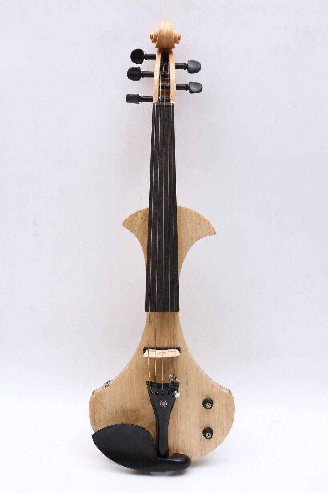 YoungMonic Full Size 5-string Solid Wood Colourful Electric Violin Designed for Silent Practice Accompanied with Case Bow (Soild wood,Conventional Head)
