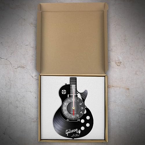 Miniatura 8 de Reloj de pared de disco de vinilo de 12 pulgadas para dormitorio, decoración de pared interior del hogar, música colgante de luz nocturna, reloj de