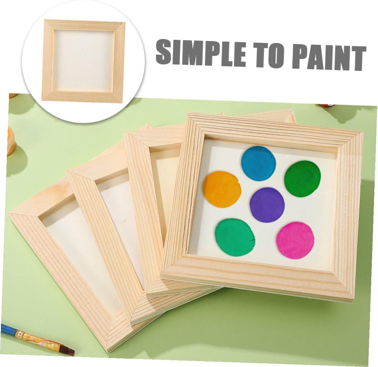 5 Pcs DIY Wood Picture Frames for Boy Girl Craft Workshops