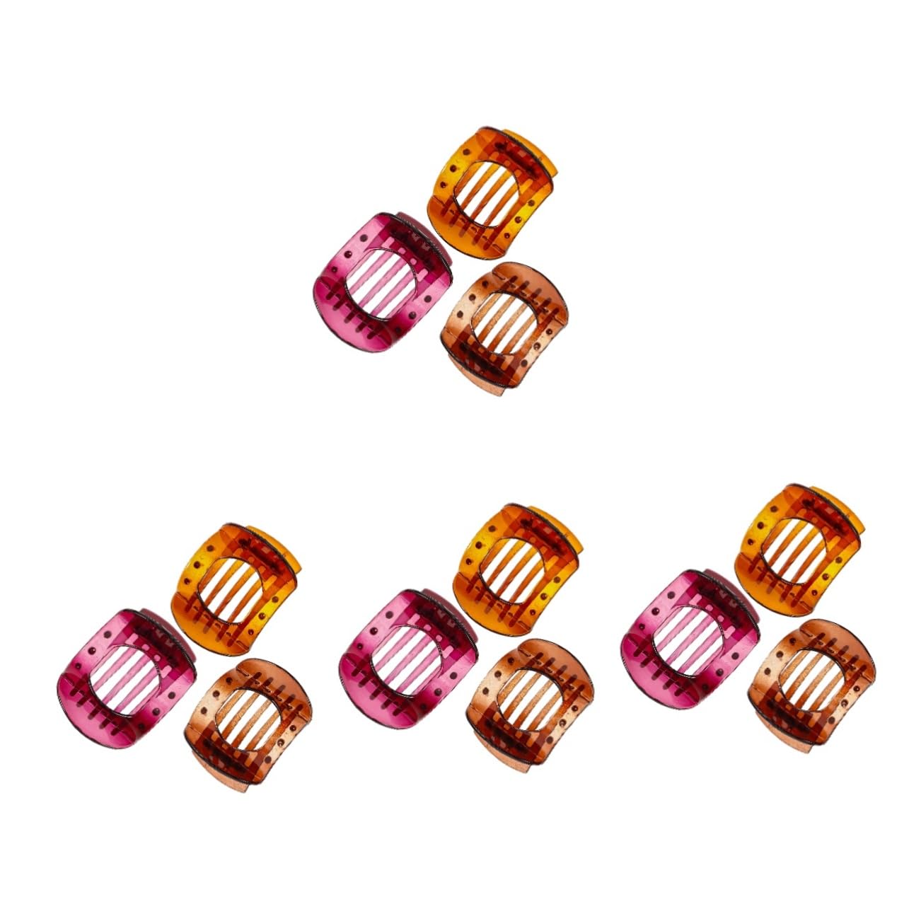 SHERCHPRY 12piezas Pinzas Cabello Dientes Clip De Para Mujeres Accesorios Café Marrón y