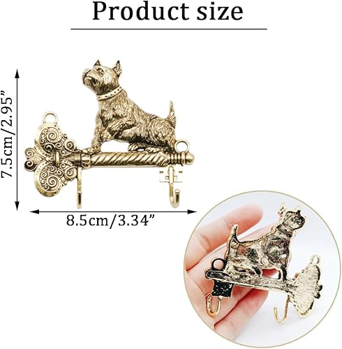 Miniatura 2 de haowei Ganchos de pared de aleación de zinc para decoración de animales, ganchos dobles retro, 2 piezas de Creative Idea para cocina del hogar,