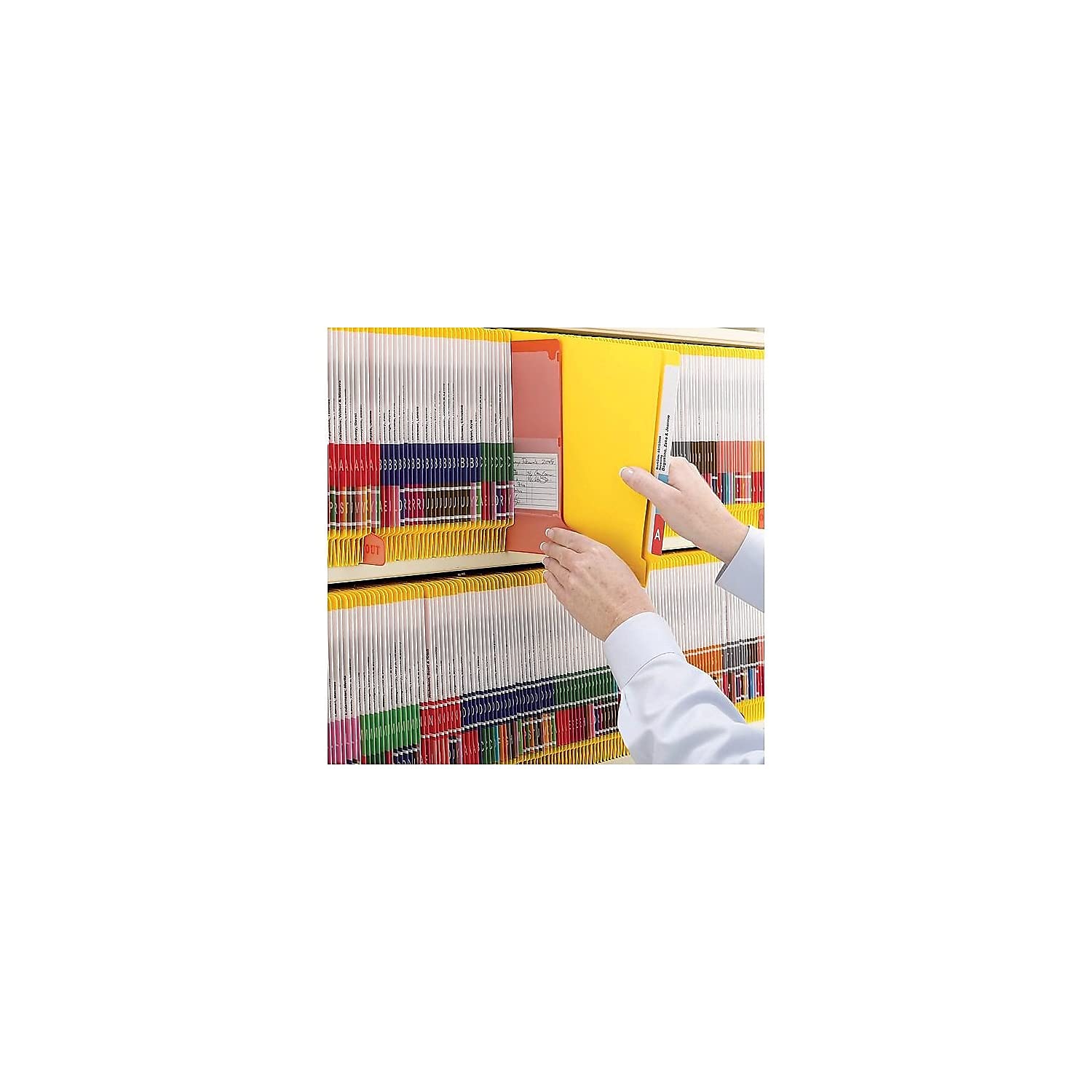 Smead Colored Folders Shelf-Master® Reinforced Tab Letter - Yellow De plástico Amarillo - Carpeta (De plástico, Amarillo, Letter, 311 mm, 241 mm, 100 pieza(s))