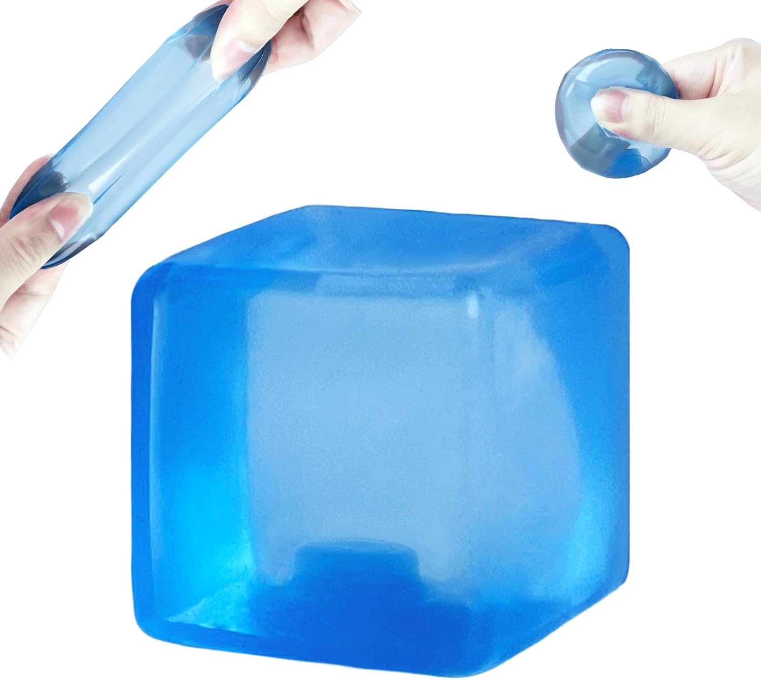 Cube Squeeze Toy, Palm Size Squishy Stress Ball