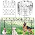 ZXMOTO Decorative Garden Fence 10 Pack 36 Inch (H) X 10 Ft(L),Metal No Dig Fence Animal Barrier for Dog Rabbits,Panel Border Fence Edging for Outdoor Patio Garden Yard (Double-Layer(10pcs), Black)