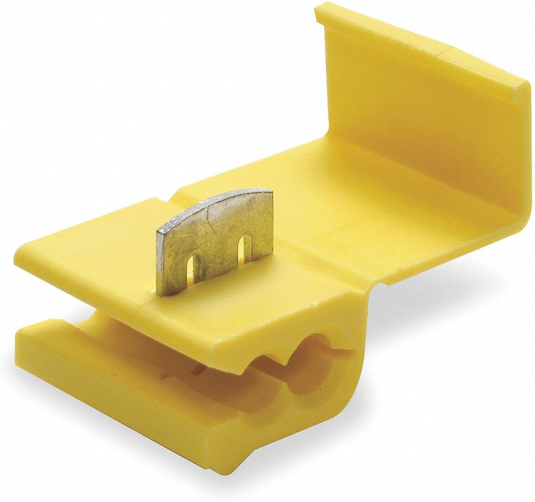 Scotchlok Electrical IDC 562-BOX, Double Run or Tap, Flame Retardant, Yellow, 12 AWG (solid/stranded), 10 AWG (stranded), 100 per pouch