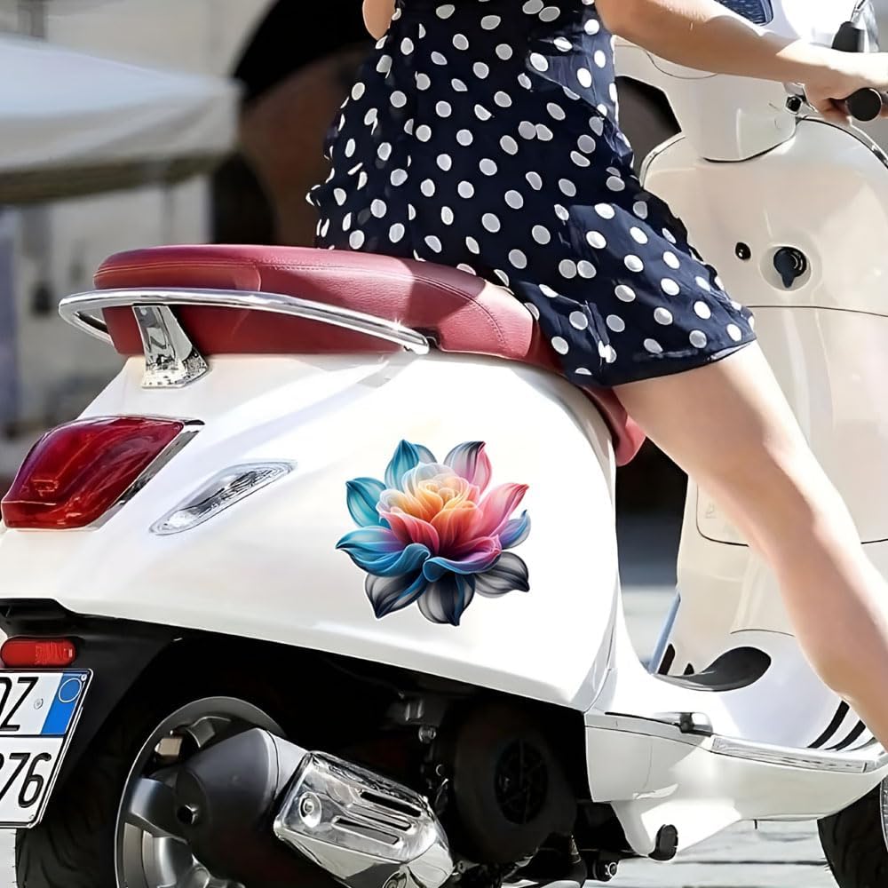 3D Lotus Car Decals 2-Pack Vinyl Vibrant Flower Stickers Z-102