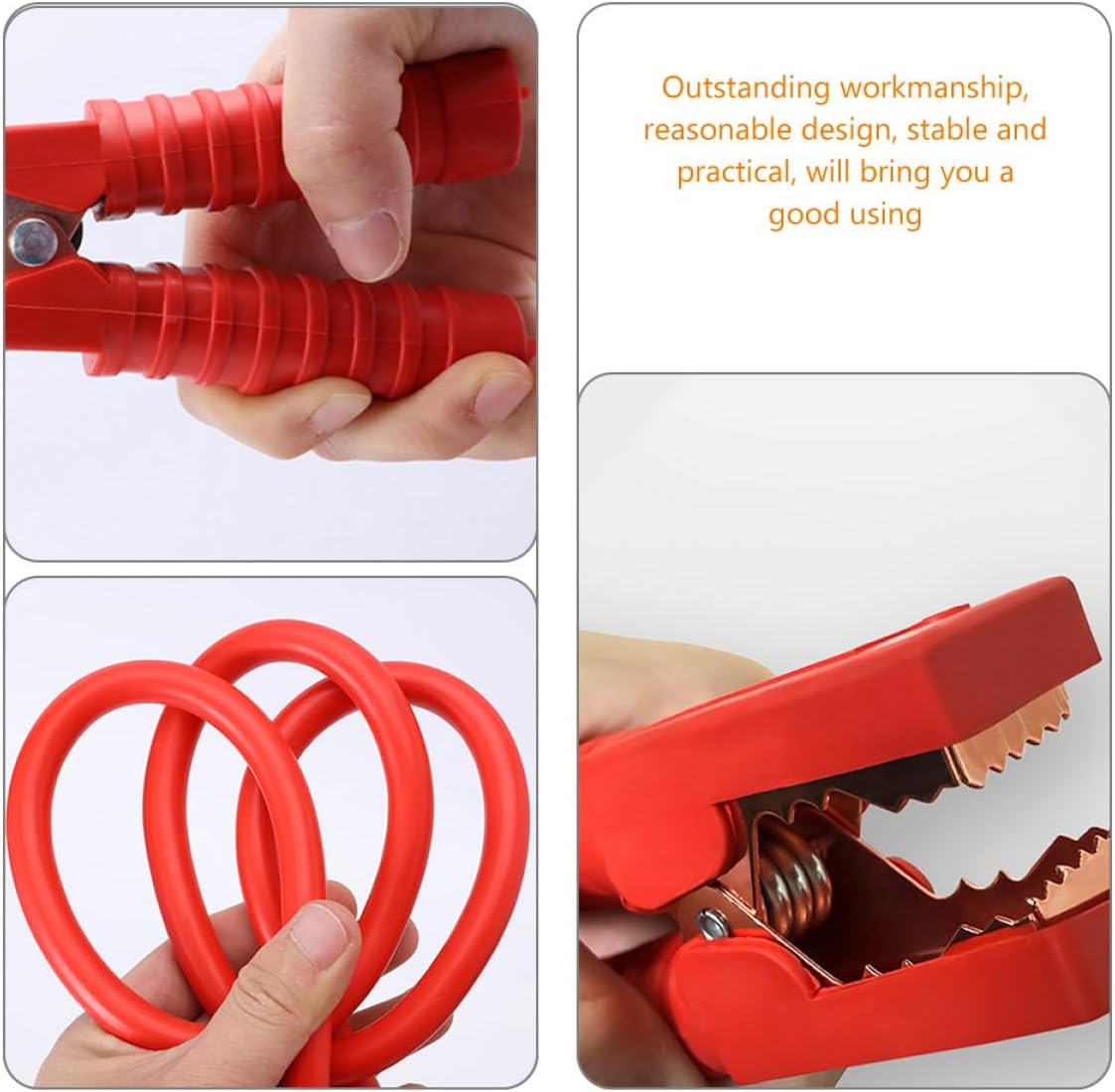 2500a Fit Wire Clip Jumper Cables Car Booster Cable Kit Emergency Insulated Alligator Clamps for Car Battery