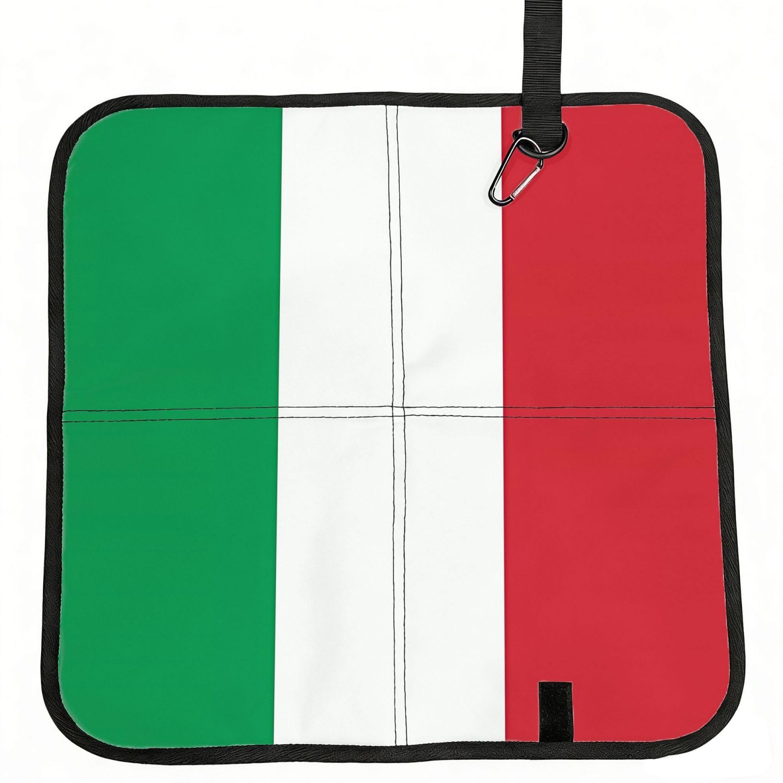 WZYCWB italy flag Foldable Seating Cushion with Carabiner - Stadium Mat for Camping, Hiking and Outdoor Activities