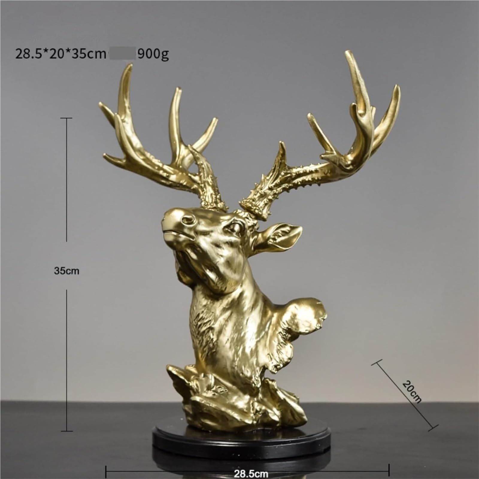 Fajne rzeczy do postawienia na półkach Statua artystyczna Dekoracja na biurko Łoś Żywica Figurka łosia Symulacja Rzeźba głowy jelenia Biuro w domu Ozdoby do szafek w salonie Wystrój pokoju Estetyczny
