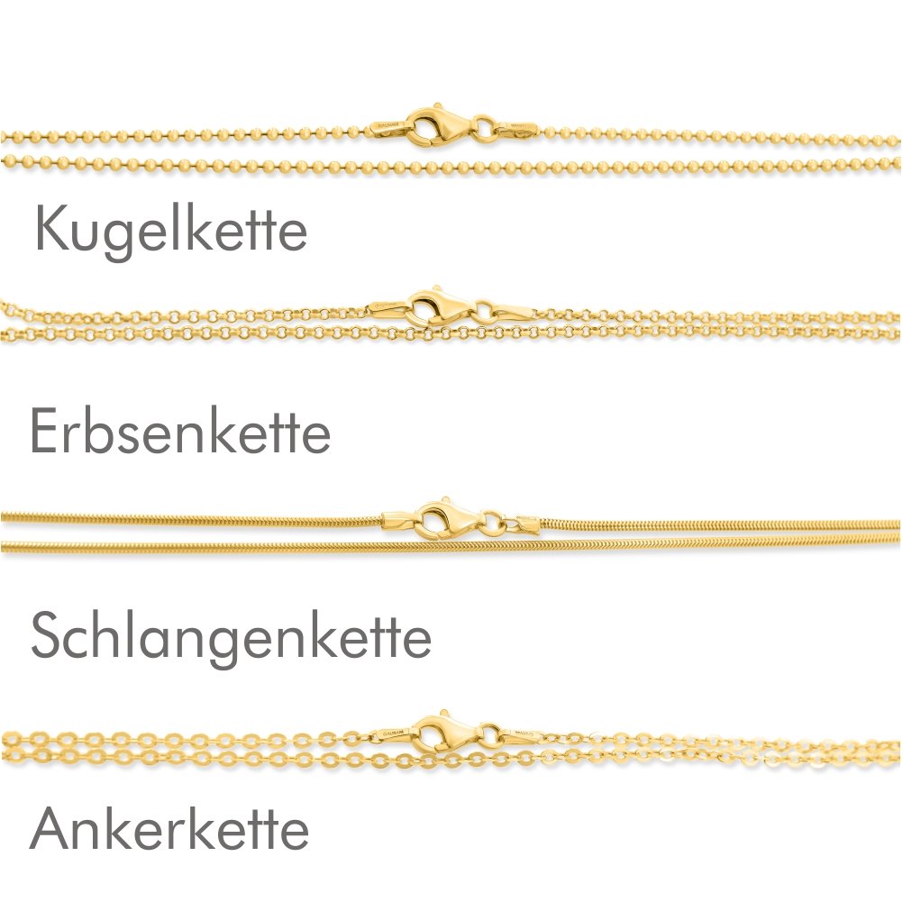 Namenskette Familie Kette Schmuck mit Gravur Gold 925 Sterling Silber mit Gravur mit Namen Familienkreis mt Herz Kindernamen | HANDMADE IN GERMANY