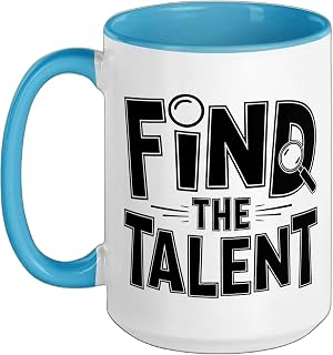 Talent Acquisition Finds Whole Company Professional Finding Ceramic Mug, Blue/White, 15oz