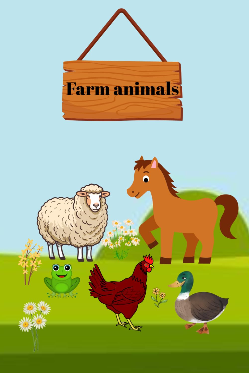 My first coloring book of animals: Farm and Wild Animals for Toddlers