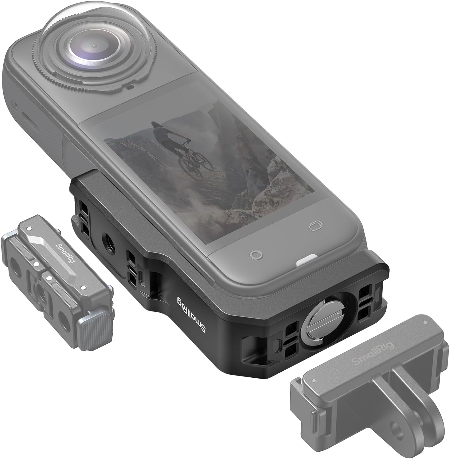 SMALLRIG Vertical-Horizontal Mount Support for Insta360 X5 / X4 Air / X4 / X3, Vertical Bracket Quick Release Mount with 1/4''-20 Thread - 5824