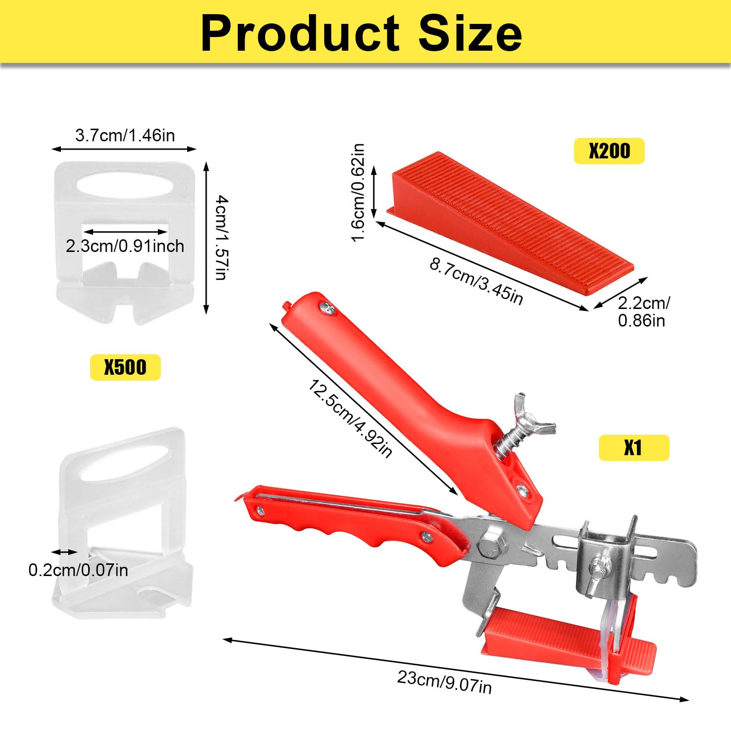 701 Pezzi 200 Cunei per Piastrelle 500 Distanziatori per Piastrelle Livellatori per Piastrelle Cunei Piastrelle Sistema di Livellamento per Piastrelle 2 mm Distanziatori per Piastrelle 2mm Pinza Cunei