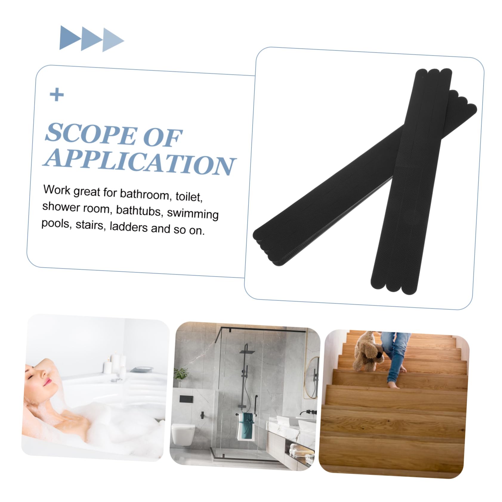 PRETYZOOM 120 Pezzi Adesivi Antiscivolo Vasche Da Bagno Adesivi Per Bambini Nastro Trasparente Applicato Tappeto Skateboard Grip Tape Decalcomanie Per Vasca Da Bagno Gradini Per Scale