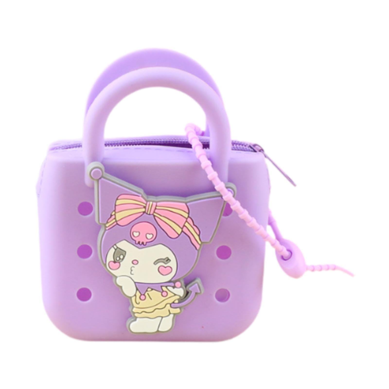 Mini Handbag Family's Washable Cartoon Present for s Little Purse Purple-image-11