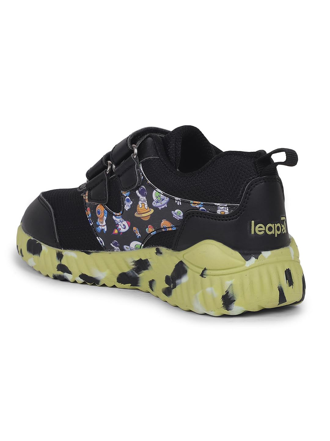 Liberty Leap7x Kids NITKID-1 Black Sports Non Lacing Shoes (1 UK) 2