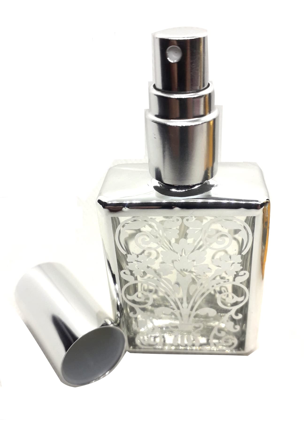 Zénitude Glassworks Silver 15Ml Empty Glass Perfume Bottle With Fine Mist Atomiser Small Spray Bottle Pocket/Travel Size Bottle
