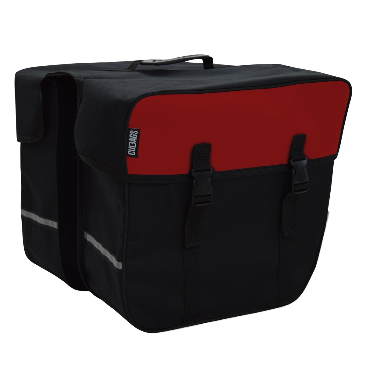 C-BAGS Rider Double Gepäckträger Fahrradtasche Tasche Verschiedene Muster (red) Sport & Freizeit