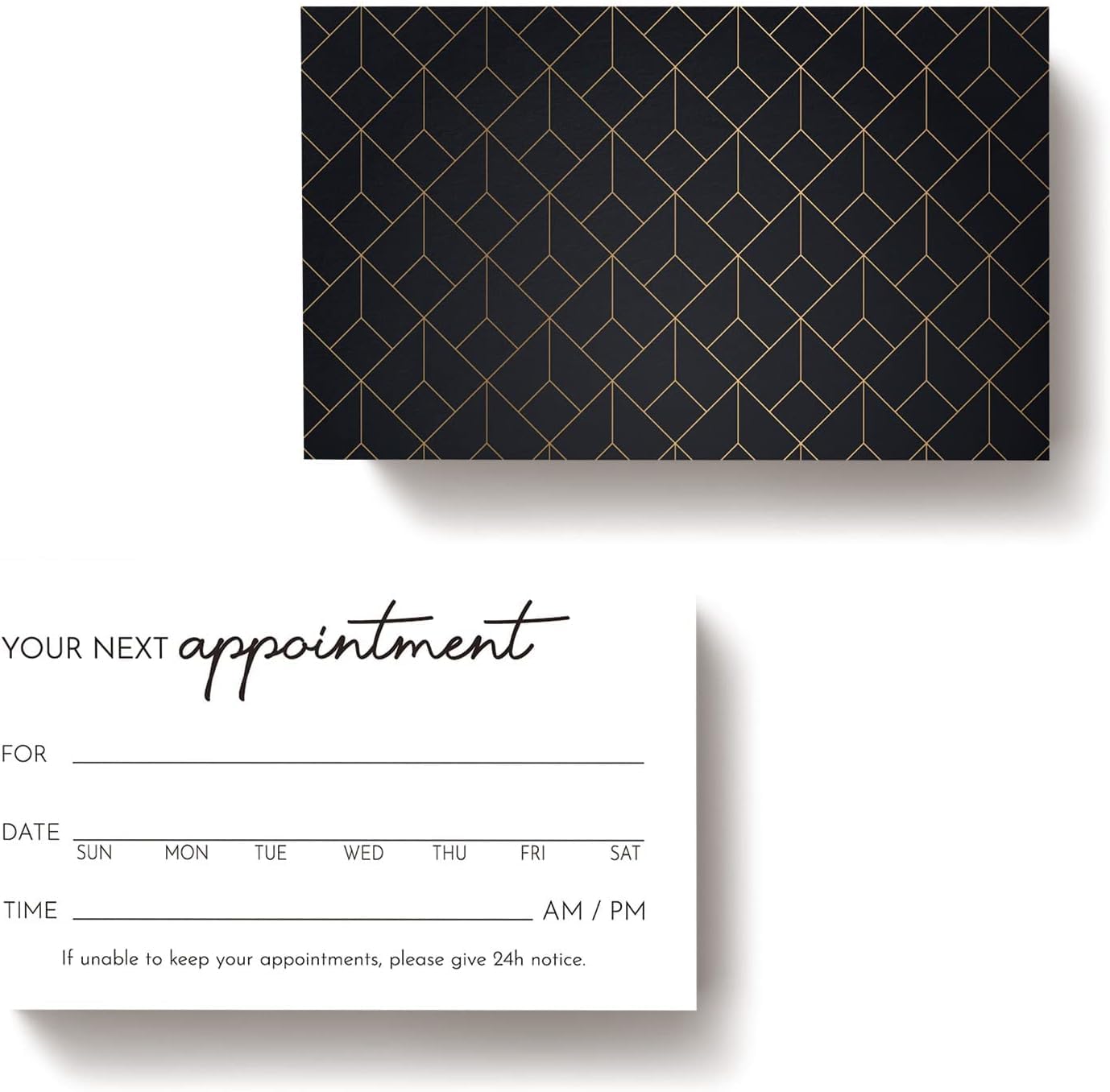 ITZAMNA Your Next Appointment Cards Geometry Modern Design Client Appointment Reminder Card for Salon Makeup Artist Hair Stylist Nail Beauty Therapy Dentist pet Care Pack of 100