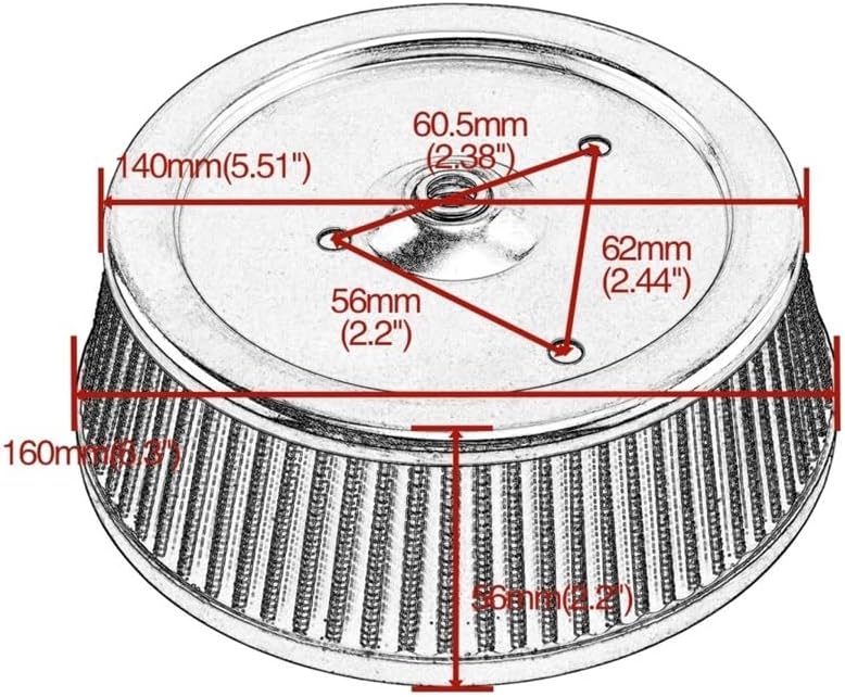 Air Filter Fit For HD-0800 29442-99A(Black)