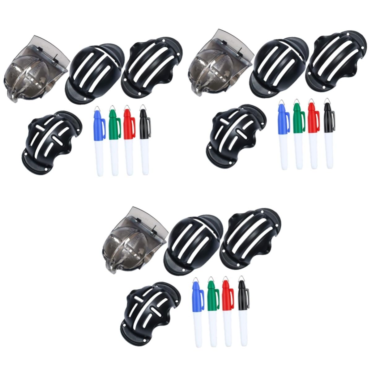BESPORTBLE 3 Sets Golf Markierstift Golfzubehör Golflinienmacher Einfach Zu Verwendende Tragbare Golflinienschublade Mit Kunststoff-Tee