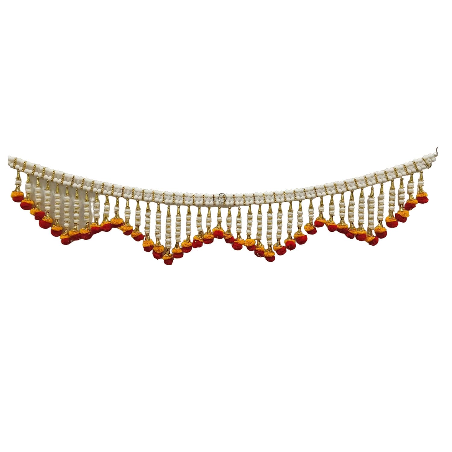 JIBARO Multicolour Fabric, Beads, Decorative Items Garland Toran for Entrance Main Door, Wall, Pooja Area, Parties, Marriages, Festivals, Diwali, Wedding Decoration - S-47 - Pack of 1