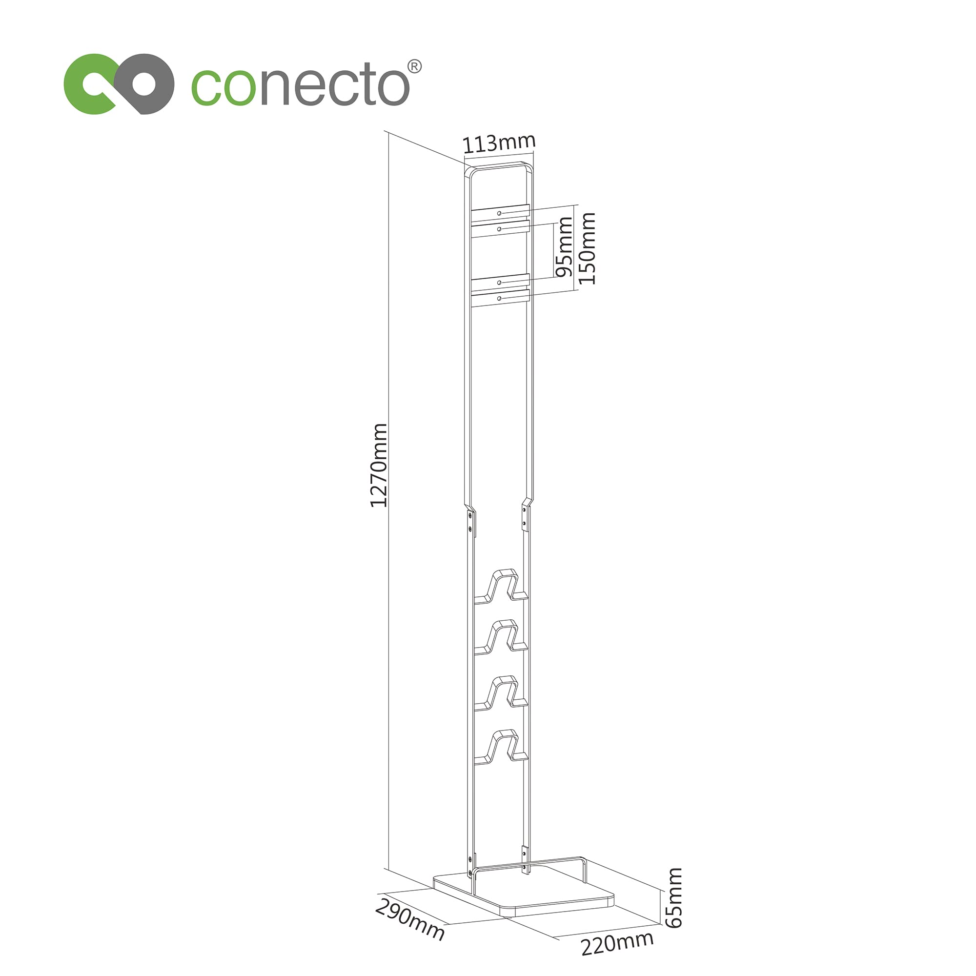 conecto Uniwersalny uchwyt na odkurzacz, kompatybilny z Dyson V11, V8, V7, V15, V12, V10, stojak podłogowy, uchwyt na akcesoria, biały