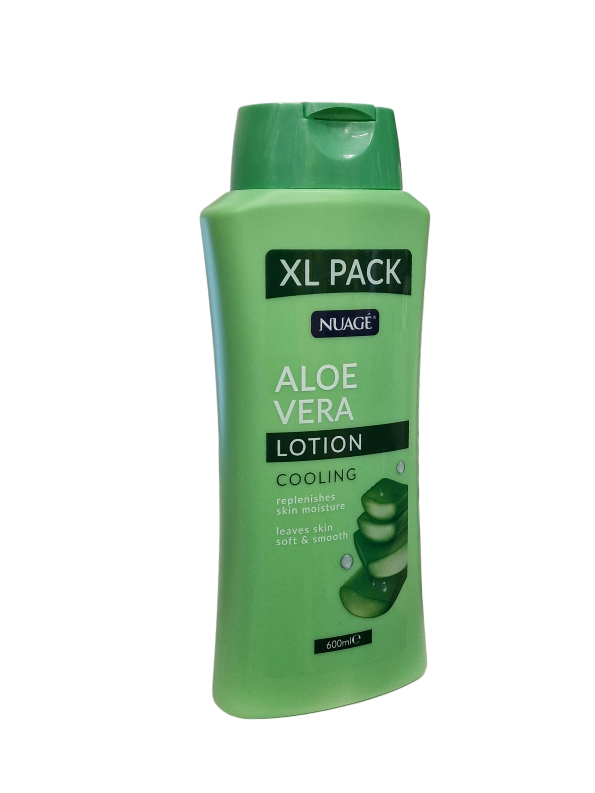 Nuage Aloe Vera Lotion Cooling XL Pack 600ml | Moisturises, Soothes & Softens Skin | Aloe Vera Enriched Formula for Daily Hydration | Ideal for After-Sun Care & Dry Skin Relief | Non-Greasy - Image 2