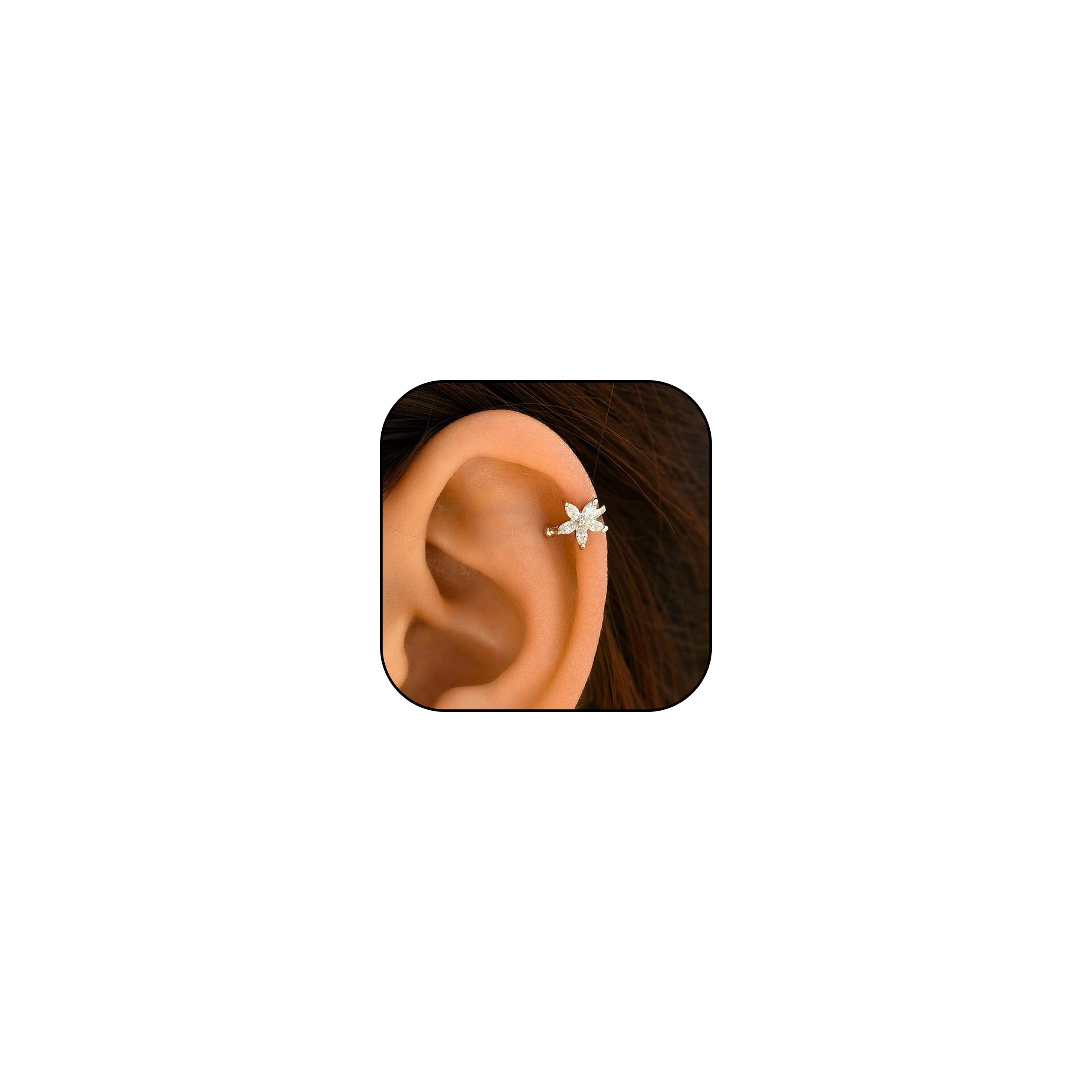 NovearringEar Cuff Earrings for Women Non Piercing Faux Earring Cuff Rose Gold Earring Cuffs Non Pierced Lightweight Hypoallergenic Cartilage Earrings Fake Earrings for Girls Jewelry Gift