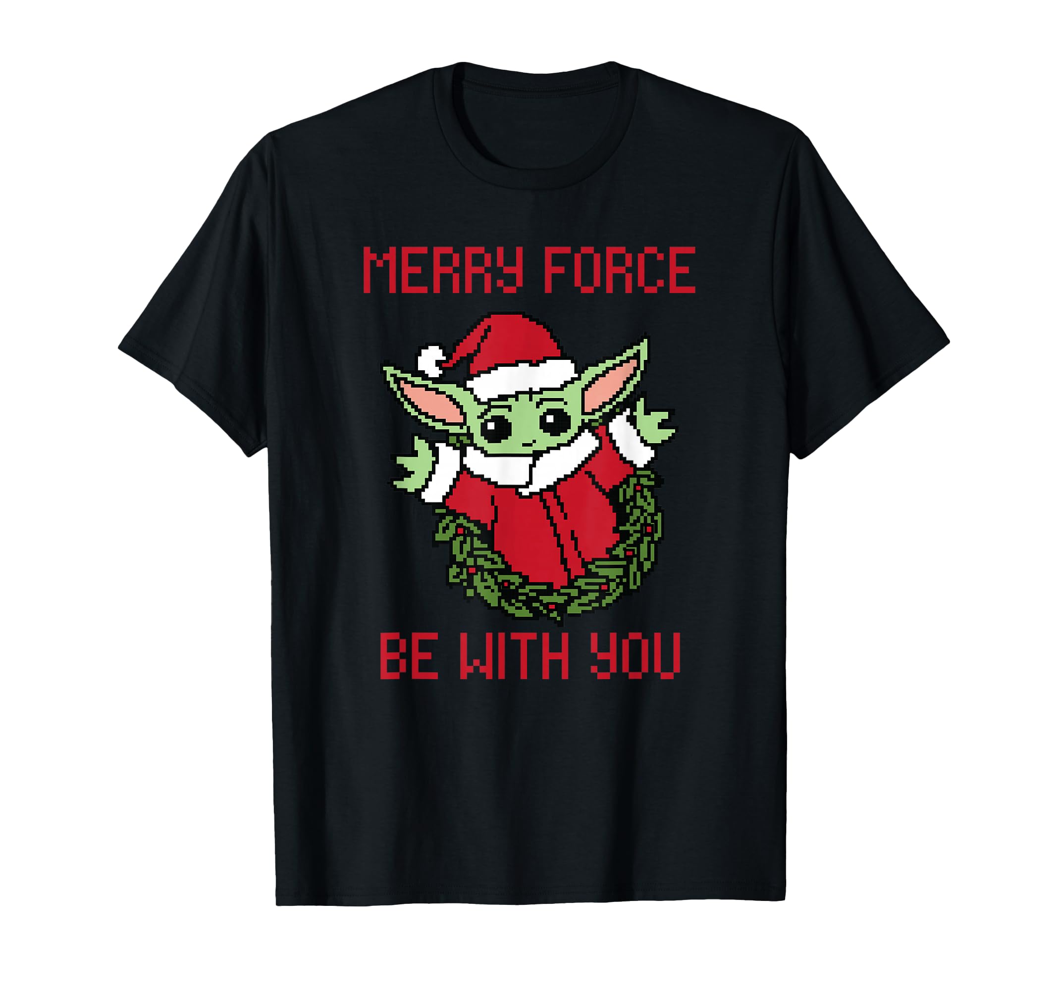T-shirt Star Wars Merry Force pour Noël avec Grogu The Mandalorian - 2